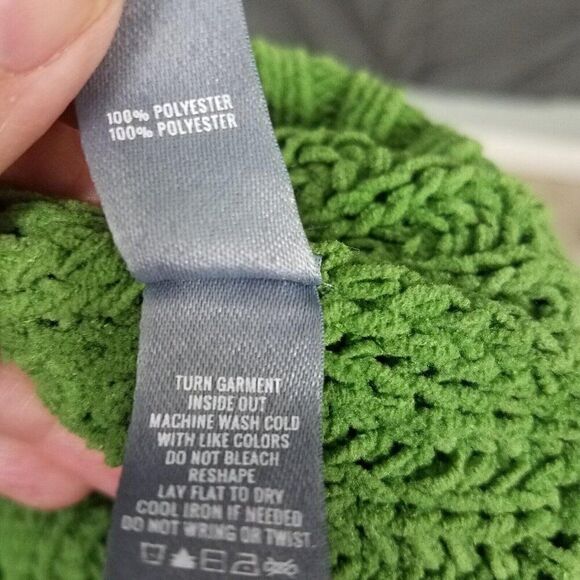 Aerie XS Green Chenille Turtleneck Sweater Fuzzy Cozy Spring Green Sweater XS - Picture 8 of 13
